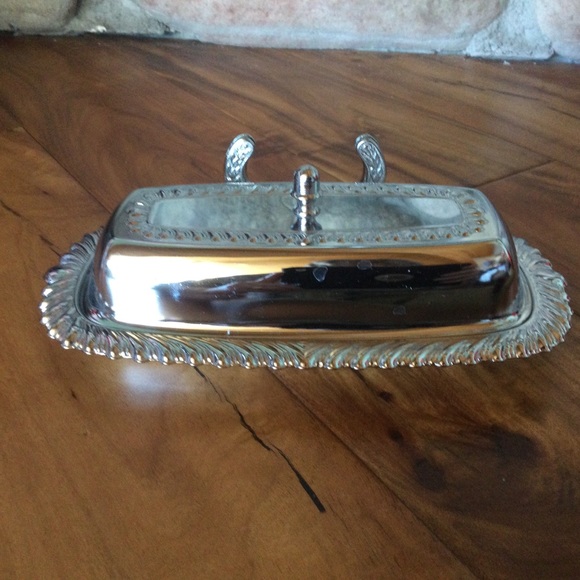 ✔️Vintage Irvinware Chrome Butter Dish, Creamer, and Sugar MCM - Picture 2 of 8